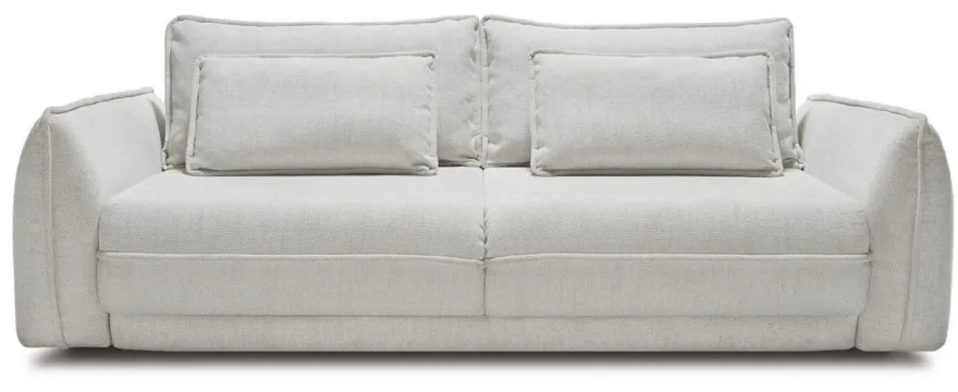 Casa Padrino Luxus Sofa Grau 253 x 120 x H. 74 cm - Wohnzimmer Sofa mit Schlaffunktion - Wohnzimmer Möbel - Luxus Möbel - Luxus Interior