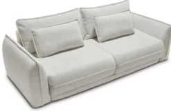 Casa Padrino Luxus Sofa Grau 253 x 120 x H. 74 cm - Wohnzimmer Sofa mit Schlaffunktion - Wohnzimmer Möbel - Luxus Möbel - Luxus Interior