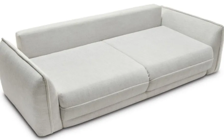 Casa Padrino Luxus Sofa Grau 253 x 120 x H. 74 cm - Wohnzimmer Sofa mit Schlaffunktion - Wohnzimmer Möbel - Luxus Möbel - Luxus Interior