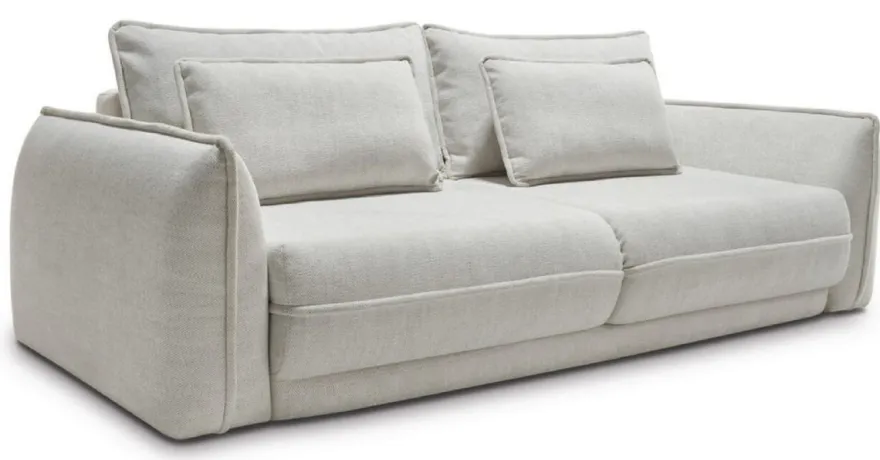 Casa Padrino Luxus Sofa Grau 253 x 120 x H. 74 cm - Wohnzimmer Sofa mit Schlaffunktion - Wohnzimmer Möbel - Luxus Möbel - Luxus Interior
