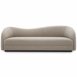 Casa Padrino Luxus Sofa Greige / Schwarz 230 cm - Wohnzimmer & Hotel Möbel