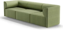 Casa Padrino Luxus Sofa Grün 270 cm - Modulares Wohnzimmer Sofa - Luxus Wohnzimmer Möbel
