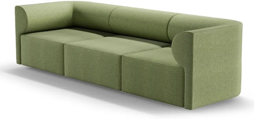 Casa Padrino Luxus Sofa Grün 270 cm - Modulares Wohnzimmer Sofa - Luxus Wohnzimmer Möbel
