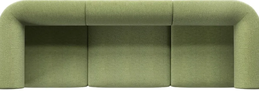 Casa Padrino Luxus Sofa Grün 270 cm - Modulares Wohnzimmer Sofa - Luxus Wohnzimmer Möbel