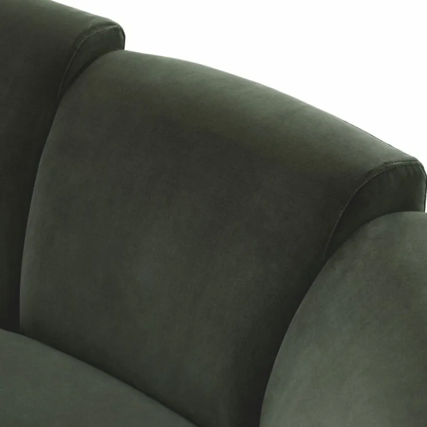 Casa Padrino Luxus Sofa Grün / Schwarz 232 cm - Hotel & Wohnzimmer Möbel