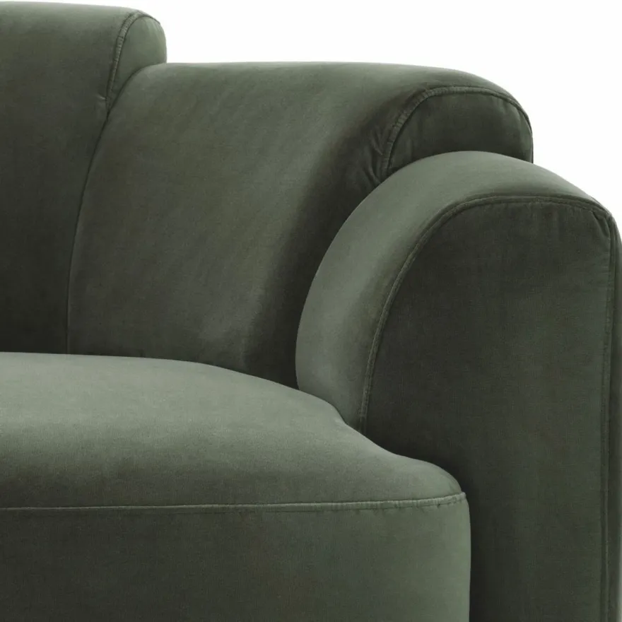 Casa Padrino Luxus Sofa Grün / Schwarz 232 cm - Hotel & Wohnzimmer Möbel