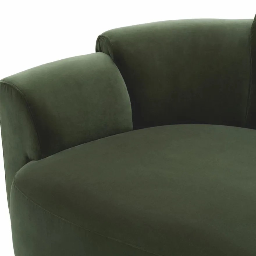 Casa Padrino Luxus Sofa Grün / Schwarz 194 cm - Hotel & Wohnzimmer Möbel