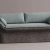 Casa Padrino Luxus Sofa Hellblau / Anthrazit 200 cm - Wetterfestes Beton Sofa