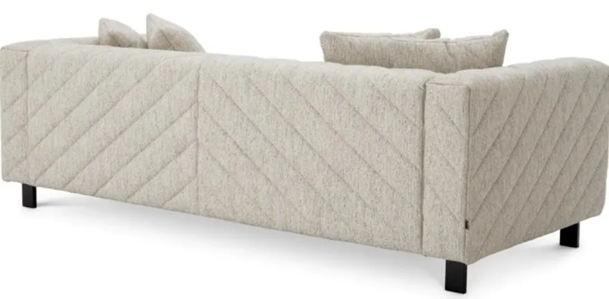 Casa Padrino Luxus Sofa Hellgrau 230 cm - Wohnzimmer & Hotel Möbel
