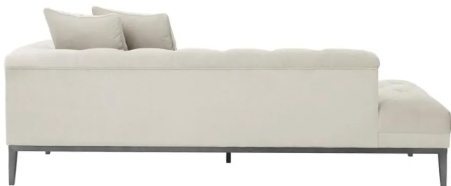 Casa Padrino Luxus Sofa Hellgrau Rechtsseitig 220 x 96 x H. 66 cm - Hotel Möbel