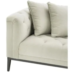 Casa Padrino Luxus Sofa Hellgrau Schwarz - Wohnzimmer Möbel