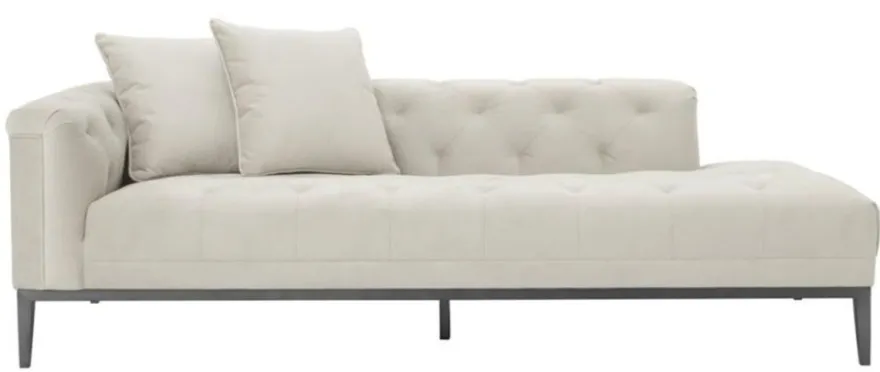 Casa Padrino Luxus Sofa Hellgrau Linksseitig 220 x 96 x H. 66 cm - Hotel Möbel