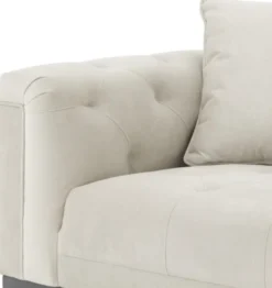 Casa Padrino Luxus Sofa Hellgrau Linksseitig 220 x 96 x H. 66 cm - Hotel Möbel