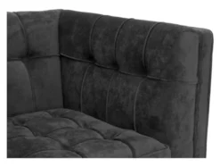 Casa Padrino Luxus Sofa im Barock Stil, schwarzer Samt und schwarze Beine, 230 x 81 x 78 cm