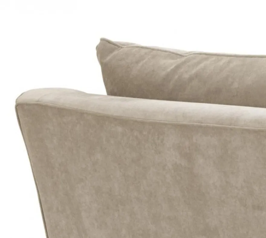 Casa Padrino Luxus Sofa im Barockstil Greige Samt, 222 x 108 x 89 cm - Limited Edition