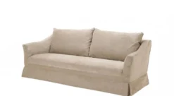 Casa Padrino Luxus Sofa im Barockstil Greige Samt, 222 x 108 x 89 cm - Limited Edition