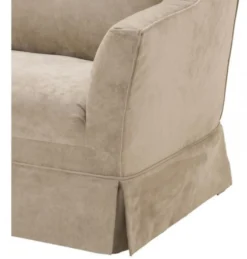 Casa Padrino Luxus Sofa im Barockstil Greige Samt, 222 x 108 x 89 cm - Limited Edition