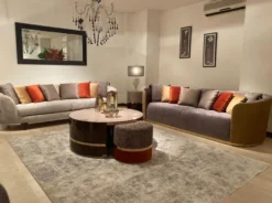Casa Padrino Luxus Sofa Lila / Beige / Dunkelbraun / Gold - Wohnzimmer Sofa - Hotel Sofa - Luxus Möbel
