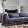 Casa Padrino Luxus Sofa Lila / Kupfer 240 x 100 x H. 60 cm - Modernes Wohnzimmer Sofa - Luxus Wohnzimmer Möbel