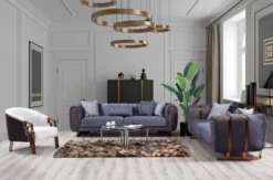 Casa Padrino Luxus Sofa Lila / Kupfer 240 x 100 x H. 60 cm - Modernes Wohnzimmer Sofa - Luxus Wohnzimmer Möbel