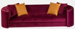 Casa Padrino Luxus Sofa Lila / Orange 275 x 89 x H. 75 cm - Wohnzimmer Sofa - Hotel Sofa - Wohnzimmer Möbel - Wohnzimmer Einrichtung - Hotel Möbel - Luxus Möbel - Luxus Einrichtung