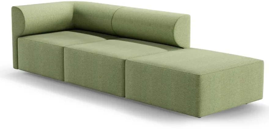 Casa Padrino Luxus Sofa Linke Seite Grün 270 cm - Modulares Wohnzimmer Sofa - Luxus Wohnzimmer Möbel