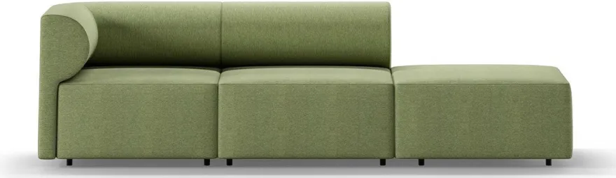Casa Padrino Luxus Sofa Linke Seite Grün 270 cm - Modulares Wohnzimmer Sofa - Luxus Wohnzimmer Möbel