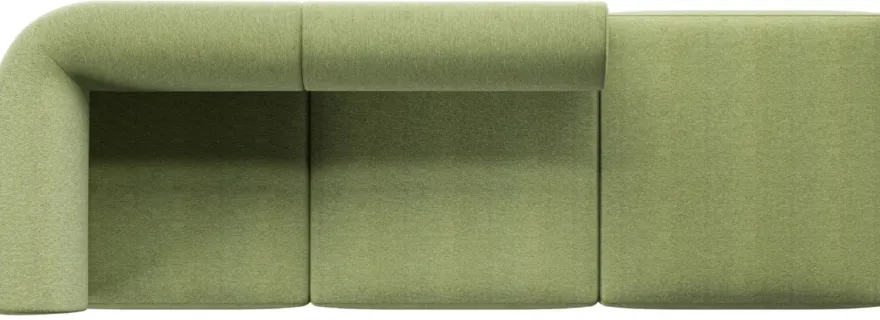 Casa Padrino Luxus Sofa Linke Seite Grün 270 cm - Modulares Wohnzimmer Sofa - Luxus Wohnzimmer Möbel