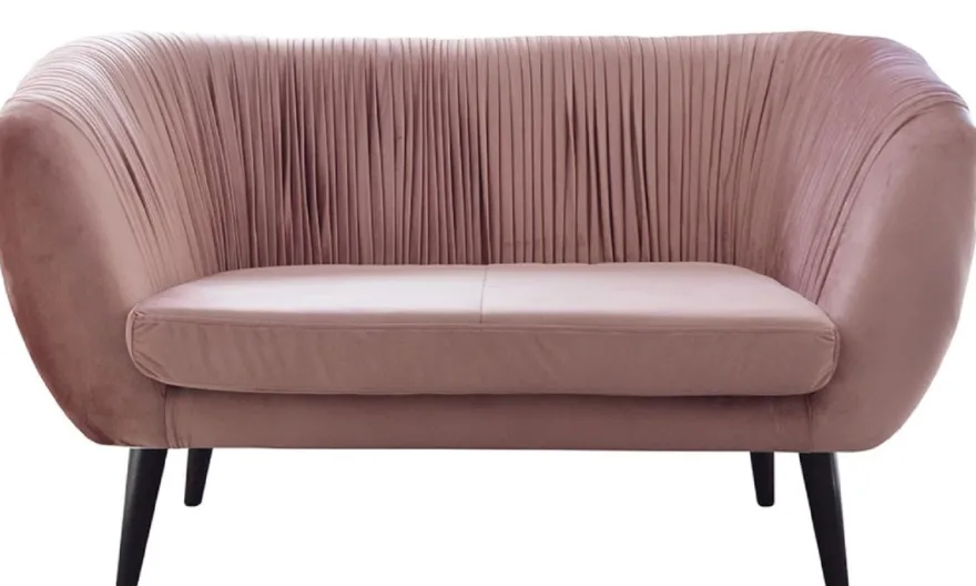 Casa Padrino Luxus Sofa mit dekorativen Falten 144 x 79 x H. 81 cm - Verschiedene Farben - Hotel Möbel