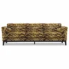 Casa Padrino Luxus Sofa mit Tiger Muster Gelb / Braun / Schwarz 239 cm - Wohzimmer & Hotel Möbel