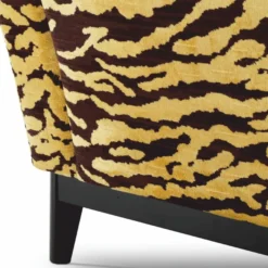 Casa Padrino Luxus Sofa mit Tiger Muster Gelb / Braun / Schwarz 239 cm - Wohzimmer & Hotel Möbel