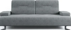 Casa Padrino Luxus Sofa mit verstellbaren Rückenlehnen Grau - Verschiedene Größen - Modernes Wohnzimmer Sofa - Luxus Möbel