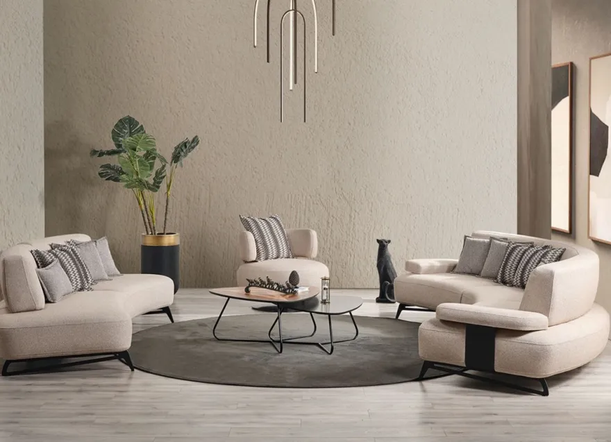Casa Padrino Luxus Sofa mit verstellbaren Rückenlehnen Beige / Schwarz 350 cm