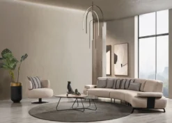 Casa Padrino Luxus Sofa mit verstellbaren Rückenlehnen Beige / Schwarz 350 cm
