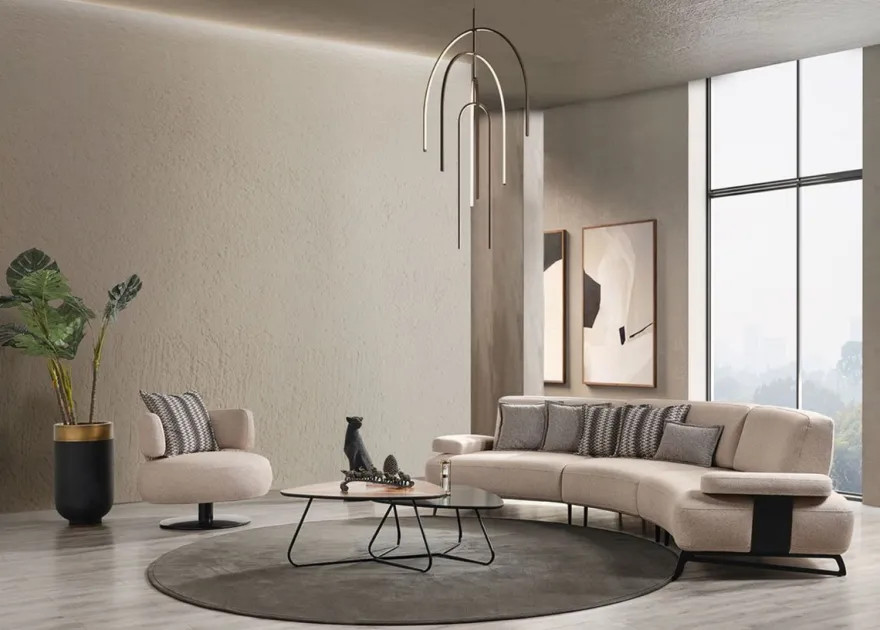 Casa Padrino Luxus Sofa mit verstellbaren Rückenlehnen Beige / Schwarz 350 cm