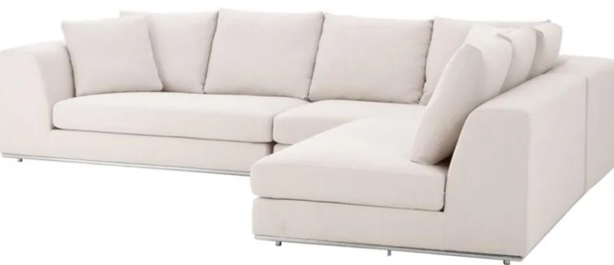 Casa Padrino Luxus Sofa Naturfarbig - Designer Ecksofa