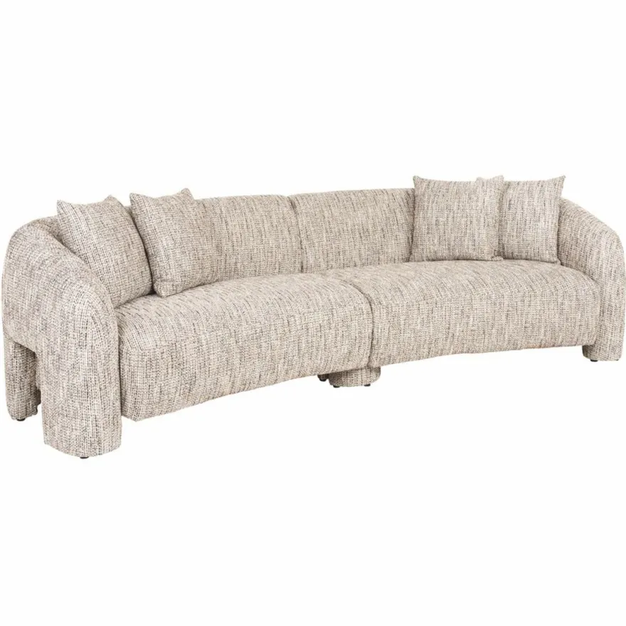 Casa Padrino Luxus Sofa Naturfarben 285 cm - Wohnzimmer & Hotel Möbel