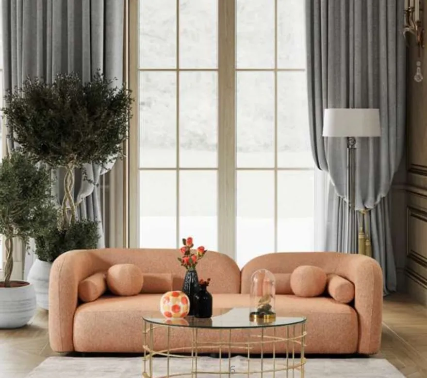 Casa Padrino Luxus Sofa Orange 240 x 90 x H. 75 cm - Wohnzimmer Sofa - Hotel Sofa - Wohnzimmer Möbel - Hotel Möbel - Luxus Möbel - Luxus Einrichtung - Wohnzimmer Einrichtung