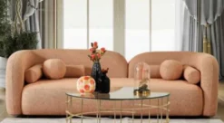 Casa Padrino Luxus Sofa Orange 240 x 90 x H. 75 cm - Wohnzimmer Sofa - Hotel Sofa - Wohnzimmer Möbel - Hotel Möbel - Luxus Möbel - Luxus Einrichtung - Wohnzimmer Einrichtung