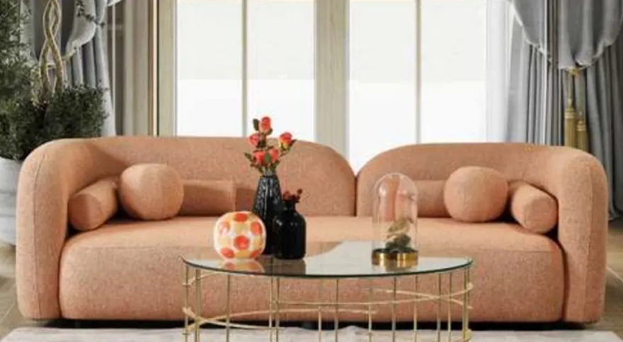 Casa Padrino Luxus Sofa Orange 240 x 90 x H. 75 cm - Wohnzimmer Sofa - Hotel Sofa - Wohnzimmer Möbel - Hotel Möbel - Luxus Möbel - Luxus Einrichtung - Wohnzimmer Einrichtung