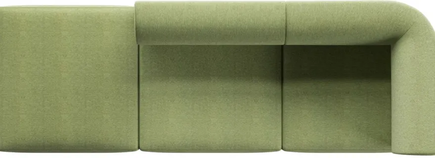 Casa Padrino Luxus Sofa Rechte Seite Grün 270 cm - Modulares Wohnzimmer Sofa - Luxus Wohnzimmer Möbel