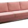 Casa Padrino Luxus Sofa Rosa / Dunkelbraun 225 x 100 x H. 77 cm - Wohnzimmer Sofa mit Schlaffunktion - Wohnzimmer Möbel - Luxus Möbel - Luxus Interior