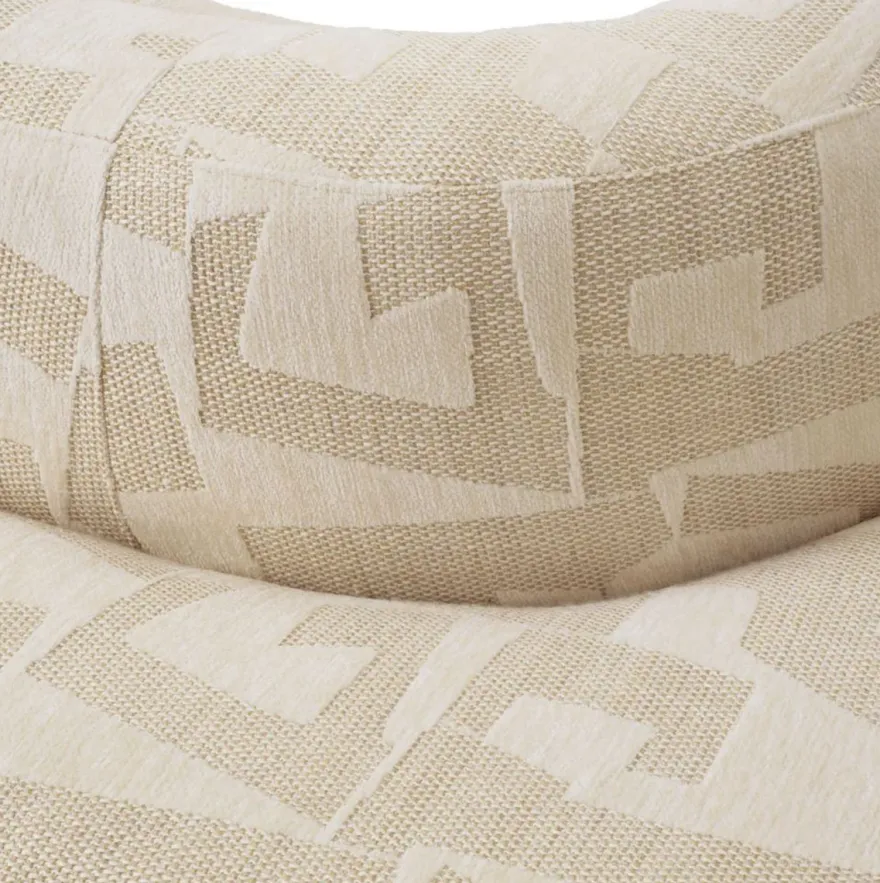Casa Padrino Luxus Sofa Sandfarben / Schwarz 223 cm - Wohnzimmer & Hotel Interior