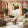 Casa Padrino Luxus Sofa Sandfarben / Schwarz 376 cm - Luxus Hotel Möbel