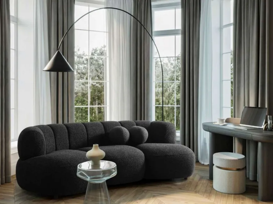 Casa Padrino Luxus Sofa Schwarz 230 x 95 x H. 75 cm - Wohnzimmer Sofa - Hotel Sofa - Wohnzimmer Möbel - Hotel Möbel - Luxus Möbel - Luxus Einrichtung - Wohnzimmer Einrichtung