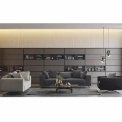 Casa Padrino Luxus Sofa Schwarz 229 cm - Luxus Wohnzimmer & Hotel Möbel