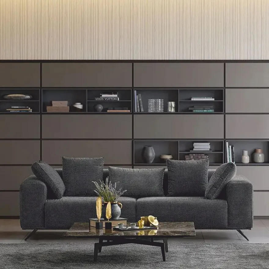 Casa Padrino Luxus Sofa Schwarz 229 cm - Luxus Wohnzimmer & Hotel Möbel