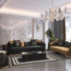 Casa Padrino Luxus Sofa Schwarz / Gold 240 x 100 x H. 80 cm - Wohnzimmer Sofa - Wohnzimmer Möbel - Luxus Möbel - Wohnzimmer Einrichtung - Luxus Einrichtung - Luxus Qualität