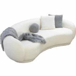 Casa Padrino Luxus Sofa Weiß 230 cm - Wohnzimmer & Hotel Möbel