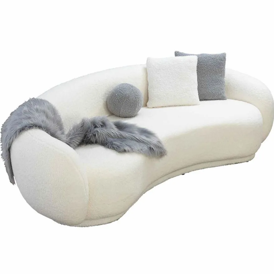 Casa Padrino Luxus Sofa Weiß 230 cm - Wohnzimmer & Hotel Möbel